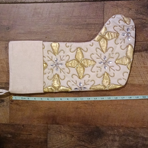 Christmas stocking Gold fancy 🎄2 for 40 plus Add'l 10% off for matching sock - Picture 3 of 4
